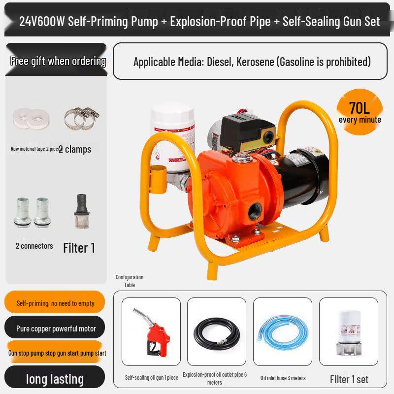 24V Electric Diesel Transfer Pump with Auto Shut-off
24V Electric Diesel Transfer Pump with Auto Shut-off