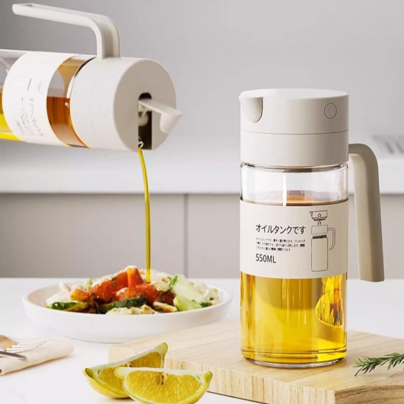 550ml Kitchen Oil Bottle Automatic Opening Closing Leak-proof Glass Oil Pot Home Kitchen Non-hanging Liquid Oil Seasoning Bottle
550ml Kitchen Oil Bottle Automatic Opening Closing Leak-proof Glass Oil Pot Home Kitchen Non-hanging Liquid Oil Seasoning Bottle