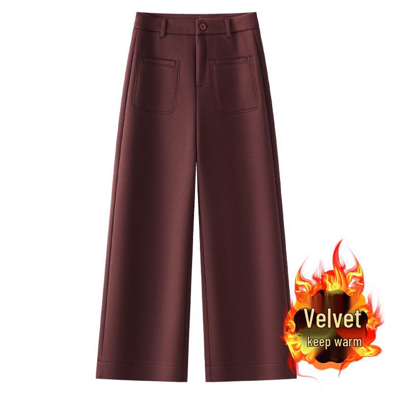 Ankola Red Velvet Wool Trousers for Women 2024 - New Autumn/Winter Style: Casual, Loose, Straight-Leg, Nine-Point Wide-Leg. M
Ankola Red Velvet Wool Trousers for Women 2024 - New Autumn/Winter Style: Casual, Loose, Straight-Leg, Nine-Point Wide-Leg. M