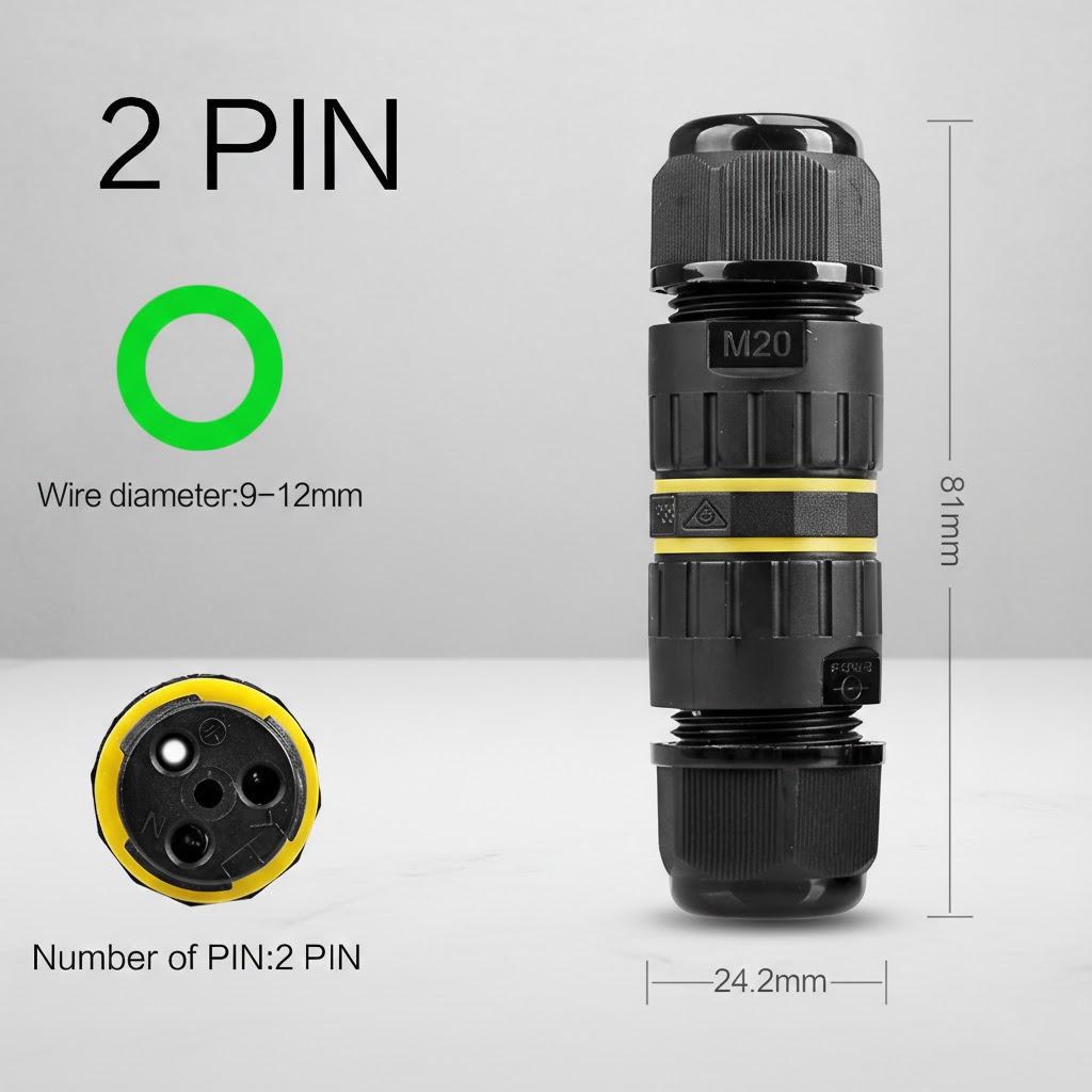 Waterproof IP68 Solar Cable Connector Tornado Proof 3Pcs LED Light Electrical Connectors Outdoor
Waterproof IP68 Solar Cable Connector Tornado Proof 3Pcs LED Light Electrical Connectors Outdoor