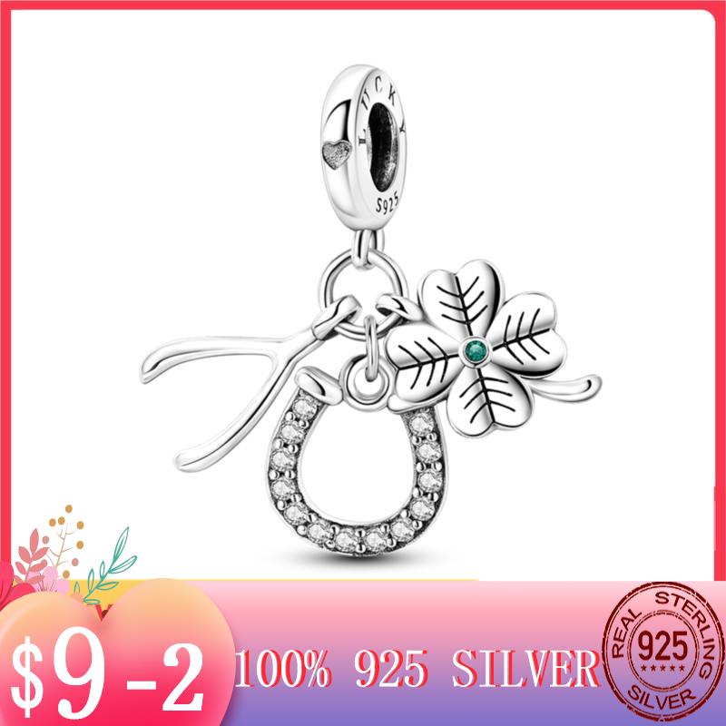 Подвески-подвески Lucky Four Leaf Clover Horseshoe Silver Color подходят для оригинального браслета MULA, ожерелья, кулона, бусин, для женщин, ювелирные изделия
Подвески-подвески Lucky Four Leaf Clover Horseshoe Silver Color подходят для оригинального браслета MULA, ожерелья, кулона, бусин, для женщин, ювелирные изделия
