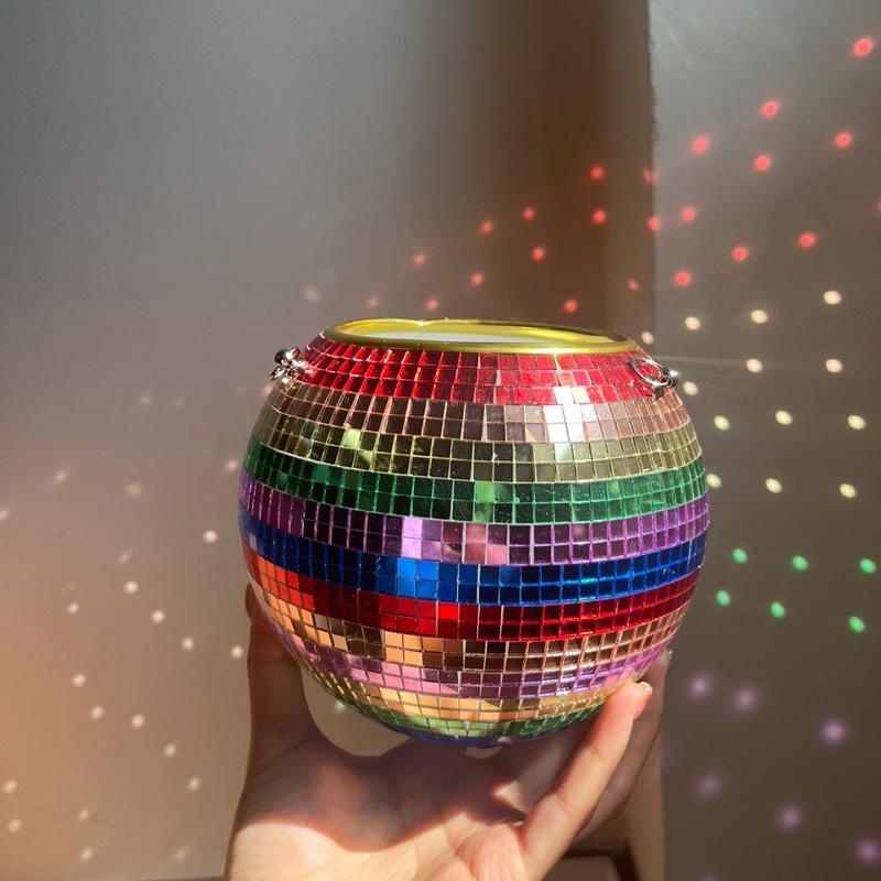 WTEMPO Disco Style Vase Succulent Plant Pots with Iron Chains Mirrored Flower Pots, Storage Hanging Baskets, Reflective Vintage Disco Ball Planters 20cm*1pc різнокольоровий
WTEMPO Disco Style Vase Succulent Plant Pots with Iron Chains Mirrored Flower Pots, Storage Hanging Baskets, Reflective Vintage Disco Ball Planters 20cm*1pc різнокольоровий