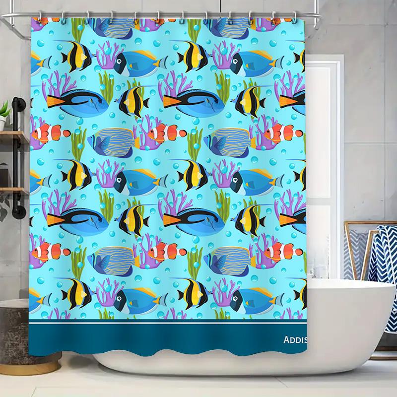 Blue Coral Fish Shower Curtain Ocean Life Pattern Bath Decoration Waterproof Fabric Decorative Bathroom Accessories For Home Liv W60H190(CM)-1 Pcs
Blue Coral Fish Shower Curtain Ocean Life Pattern Bath Decoration Waterproof Fabric Decorative Bathroom Accessories For Home Liv W60H190(CM)-1 Pcs
