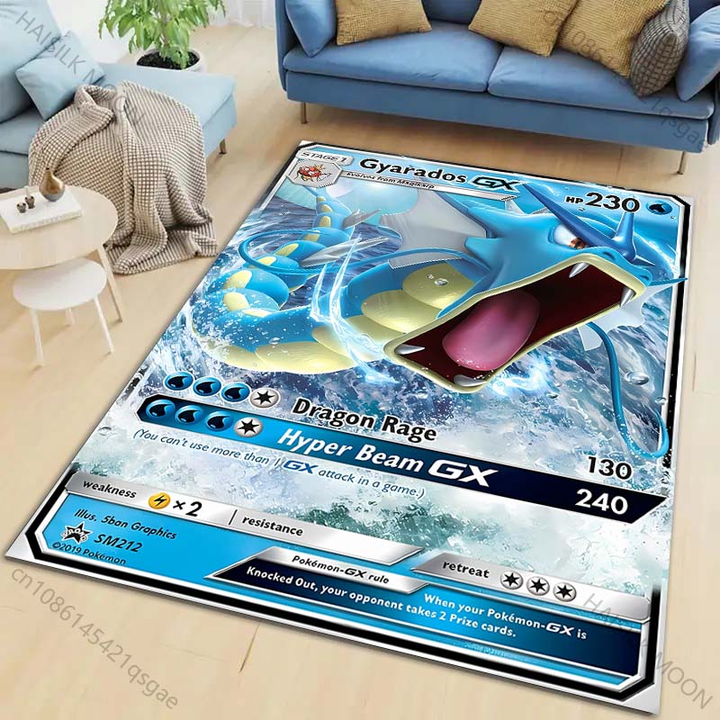 Pokémon Card Pikachu Charizard Squirtle Print Carpet Rug for Living Room Bedroom Sofa Decor Home Area Rug Non-slip Mat Play Rugs 150cm x 220cm
Pokémon Card Pikachu Charizard Squirtle Print Carpet Rug for Living Room Bedroom Sofa Decor Home Area Rug Non-slip Mat Play Rugs 150cm x 220cm