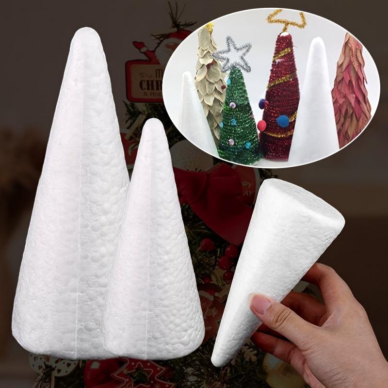 4 Pcs of White Foam Christmas Tree Cones - Perfect for DIY Crafts, Festive Decorations, and Party Themes 4pcs
4 Pcs of White Foam Christmas Tree Cones - Perfect for DIY Crafts, Festive Decorations, and Party Themes 4pcs