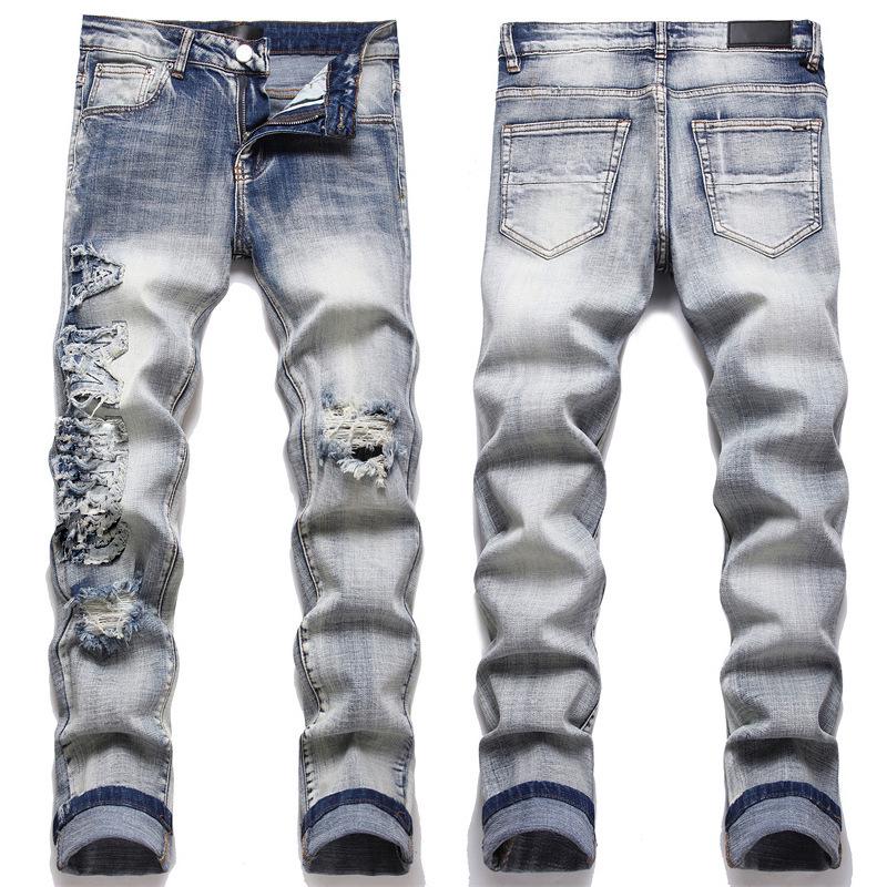 Men s Slim Fit Stretch Patchwork Jeans with Embroidered Leather Label 32 синий
Men s Slim Fit Stretch Patchwork Jeans with Embroidered Leather Label 32 синий