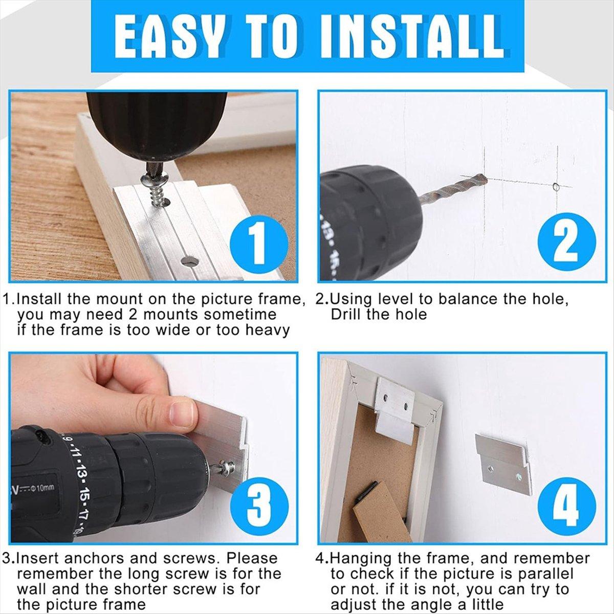 2025+ Hardware Kit for Hanging French Plywood Picture Hooks, Wall Bracket Hardware Kit Aluminum Z Bar Hangers 24 Pieces China Mainland
2025+ Hardware Kit for Hanging French Plywood Picture Hooks, Wall Bracket Hardware Kit Aluminum Z Bar Hangers 24 Pieces China Mainland