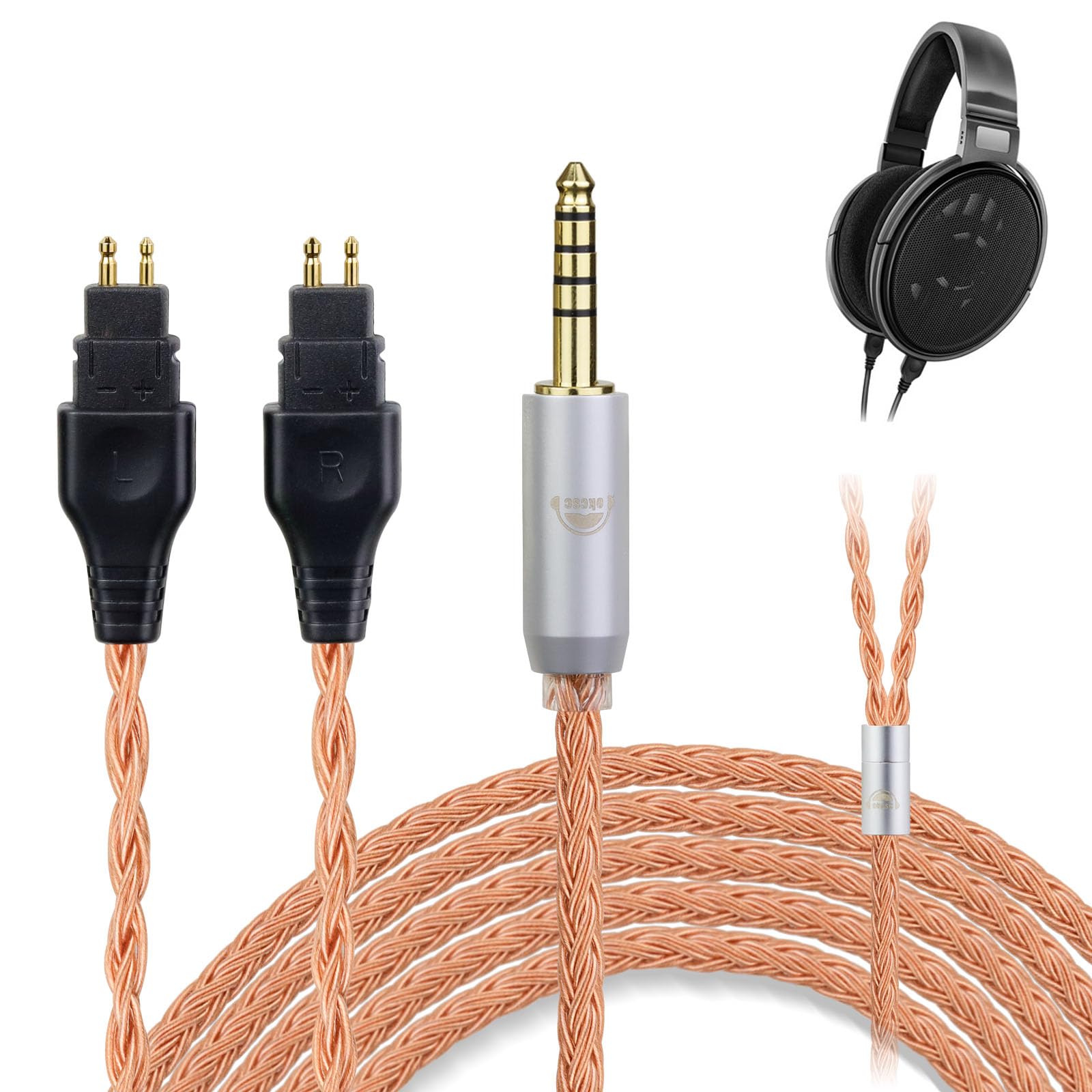 okcsc ZT16 Headphone Cable HD650 Replacement Cable for 16 Core Pure Copper For SENNHEISER Compatible with HD265 Length Earphones/Headphones HD600,
okcsc ZT16 Headphone Cable HD650 Replacement Cable for 16 Core Pure Copper For SENNHEISER Compatible with HD265 Length Earphones/Headphones HD600,