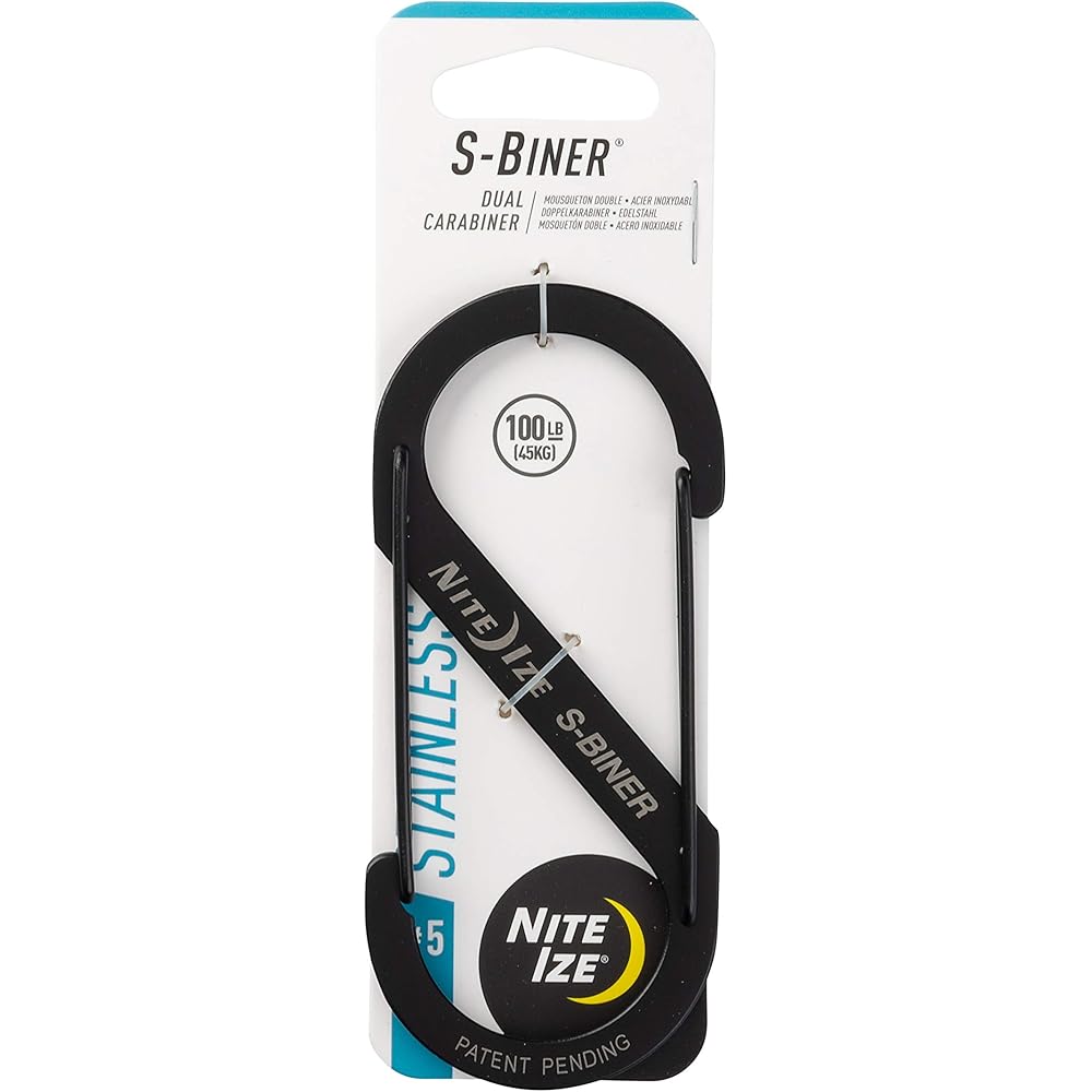 Nite Ize S-Biner Stainless Steel Carabiner #5 Black 3.5 in (8.9 cm) Multi-Use Clip
Nite Ize S-Biner Stainless Steel Carabiner #5 Black 3.5 in (8.9 cm) Multi-Use Clip