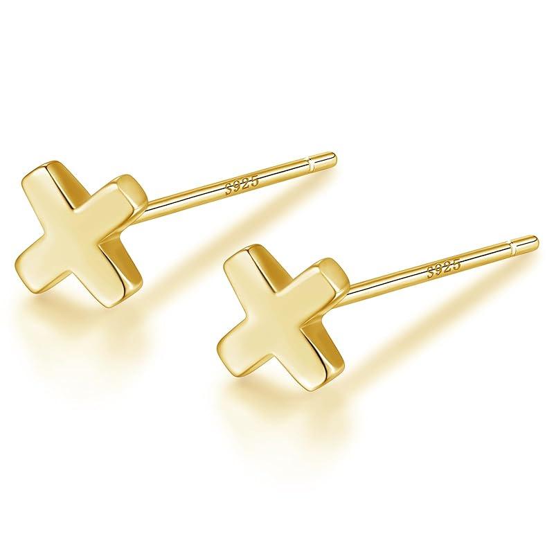 earrings silver Silver925 cross cross Compatible with metal allergies Small size small mini modest simple (yellow gold)
earrings silver Silver925 cross cross Compatible with metal allergies Small size small mini modest simple (yellow gold)