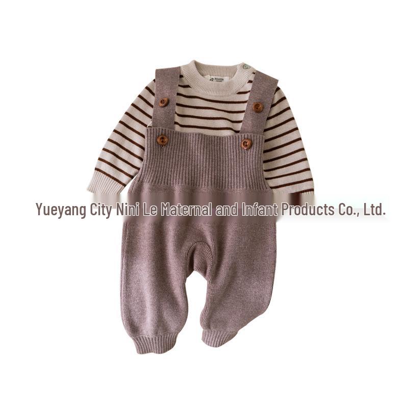 Baby Knit Overalls Set - Round Neck Sweater & Long Sleeve Romper for Autumn/Winter 66 cm
Baby Knit Overalls Set - Round Neck Sweater & Long Sleeve Romper for Autumn/Winter 66 cm