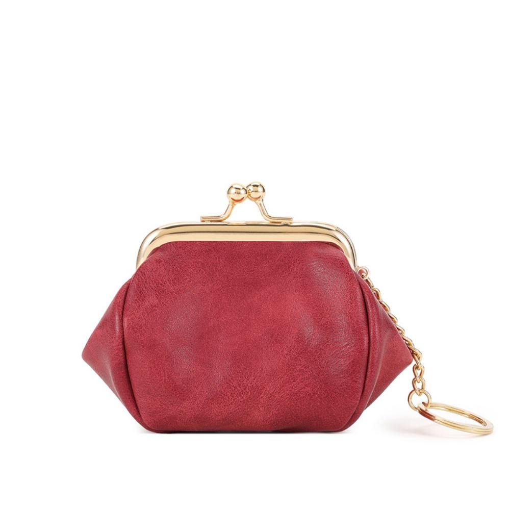 Portable Solid Color Hasp Coin Purse Card Case with Key Ring Kiss Lock Wallet Vintage PU Leather Mini Coin Bag Woman красный
Portable Solid Color Hasp Coin Purse Card Case with Key Ring Kiss Lock Wallet Vintage PU Leather Mini Coin Bag Woman красный