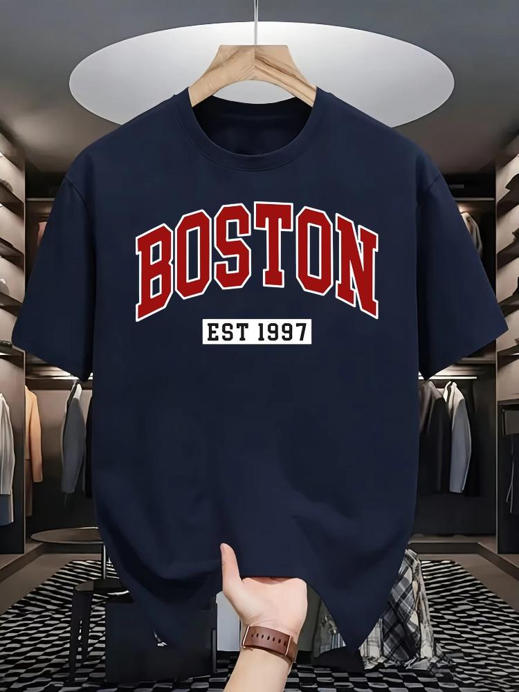 Boston Letter Est 1997 Printing Men T Shirt All-Match Cotton Tee Summer Fashion Clothing Comfortable Loose Unisex Short Sleeve 5XL різнокольоровий
Boston Letter Est 1997 Printing Men T Shirt All-Match Cotton Tee Summer Fashion Clothing Comfortable Loose Unisex Short Sleeve 5XL різнокольоровий