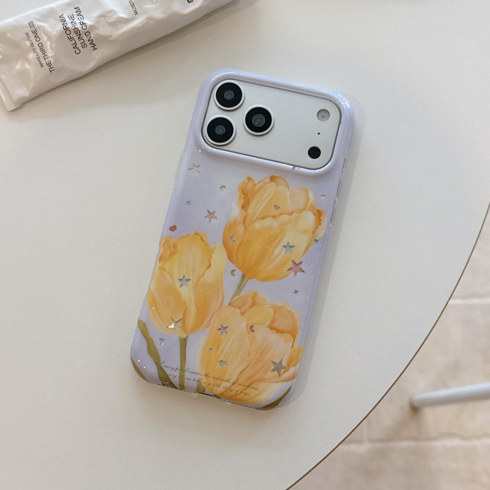 Yellow Tulip & Stars iPhone 17 Pro Max Case: Korean & Japanese Style, Drop-Proof Protective Cover iPhone 16 Pro Max
Yellow Tulip & Stars iPhone 17 Pro Max Case: Korean & Japanese Style, Drop-Proof Protective Cover iPhone 16 Pro Max