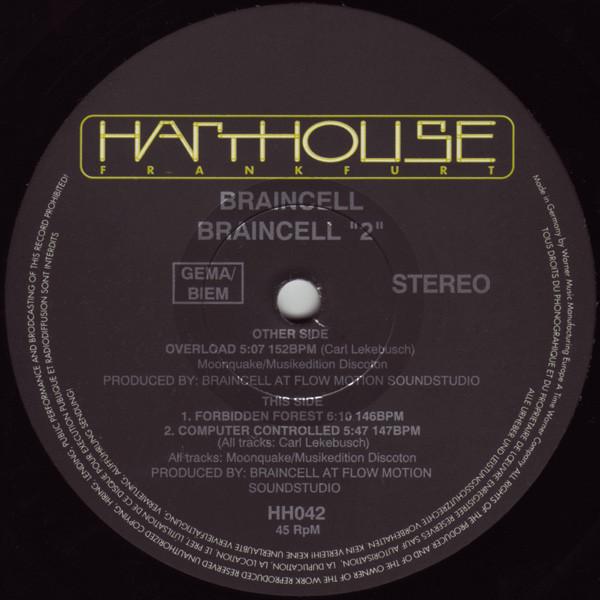 12inch Record BRAINCELL - Braincell 2 HH042 Harthouse 1994 Germany Dance & Electronica Used
12inch Record BRAINCELL - Braincell 2 HH042 Harthouse 1994 Germany Dance & Electronica Used