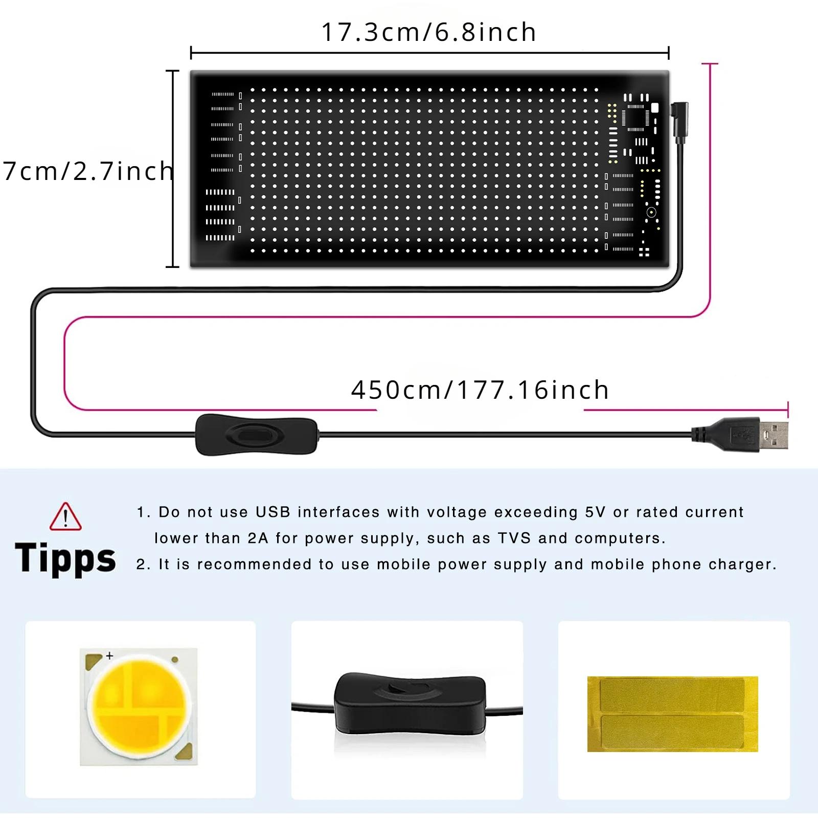 Car LED Flexible Screen 13.7x4 Inches 2pcs USB 5V, APP/remote Control IP65 Waterproof DIY Programmable Decor Accessory
Car LED Flexible Screen 13.7x4 Inches 2pcs USB 5V, APP/remote Control IP65 Waterproof DIY Programmable Decor Accessory