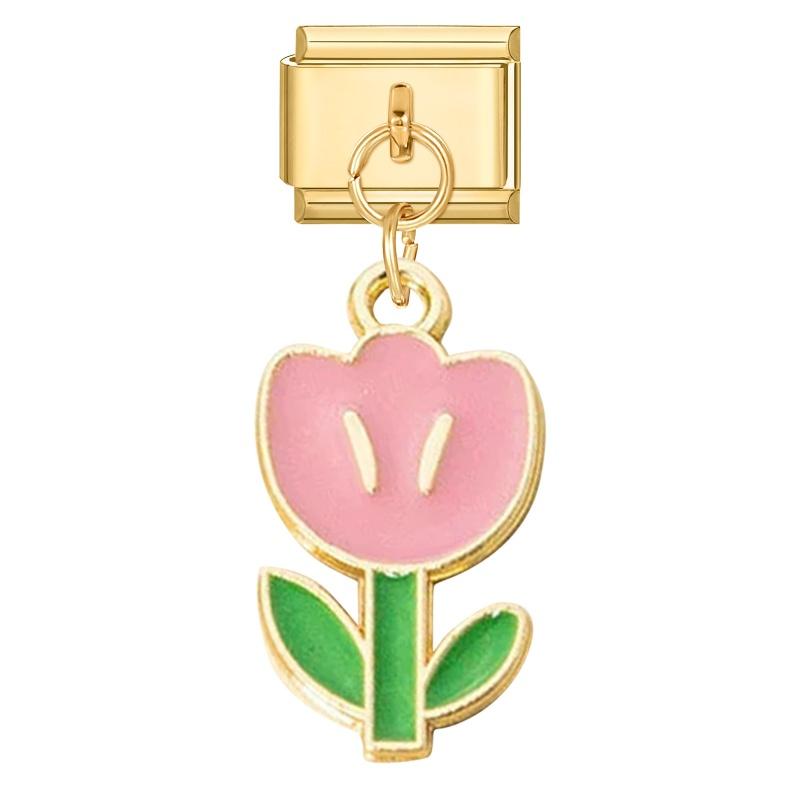 New Colorful Flower Tulip Star Gold Color Pendant Bead Fit 9mm Italian Charm Bracelet Stainless Steel Women Men DIY Making Gift
New Colorful Flower Tulip Star Gold Color Pendant Bead Fit 9mm Italian Charm Bracelet Stainless Steel Women Men DIY Making Gift