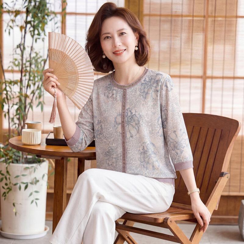 Elderly Women s Summer Thin Knit 3/4 Sleeve Round Neck Top XL
Elderly Women s Summer Thin Knit 3/4 Sleeve Round Neck Top XL
