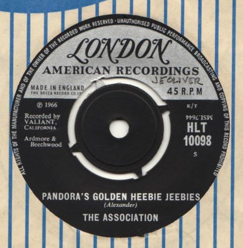 7inch Record ASSOCIATION - Pandora s Golden Heebie Jeebies HLT10098 London Records, 1966 UK Rock Used
7inch Record ASSOCIATION - Pandora s Golden Heebie Jeebies HLT10098 London Records, 1966 UK Rock Used