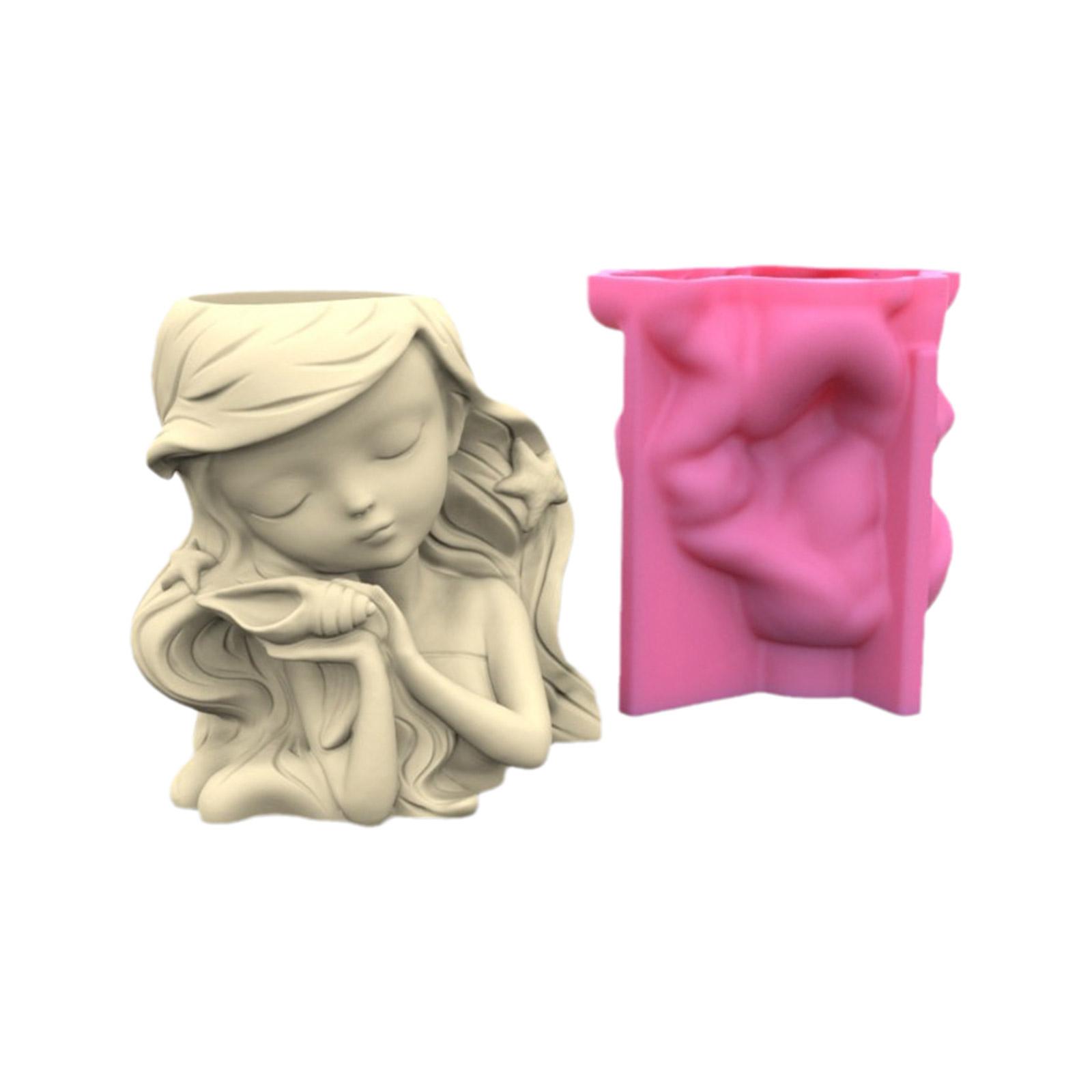 Conch Girl Gypsum Silicone Mold Diy Succulents Concrete Flower Pot Vase Plaster Cement Clay Mold Pen Holder Mold 1
Conch Girl Gypsum Silicone Mold Diy Succulents Concrete Flower Pot Vase Plaster Cement Clay Mold Pen Holder Mold 1