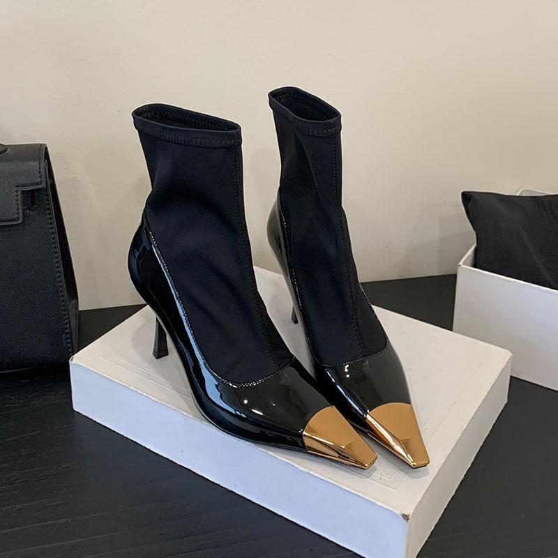 Fashion New Fashion Metal Pointed Toe Modern Ladies Ankle Boots With Heels Shoes Elegant Women Stretch Boots Female Pumps Shoes 38 чорний
Fashion New Fashion Metal Pointed Toe Modern Ladies Ankle Boots With Heels Shoes Elegant Women Stretch Boots Female Pumps Shoes 38 чорний