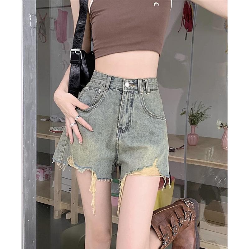 New 2023 Women s High Waist Retro Ripped Denim Shorts with Slimming Wide Leg Design Large
New 2023 Women s High Waist Retro Ripped Denim Shorts with Slimming Wide Leg Design Large