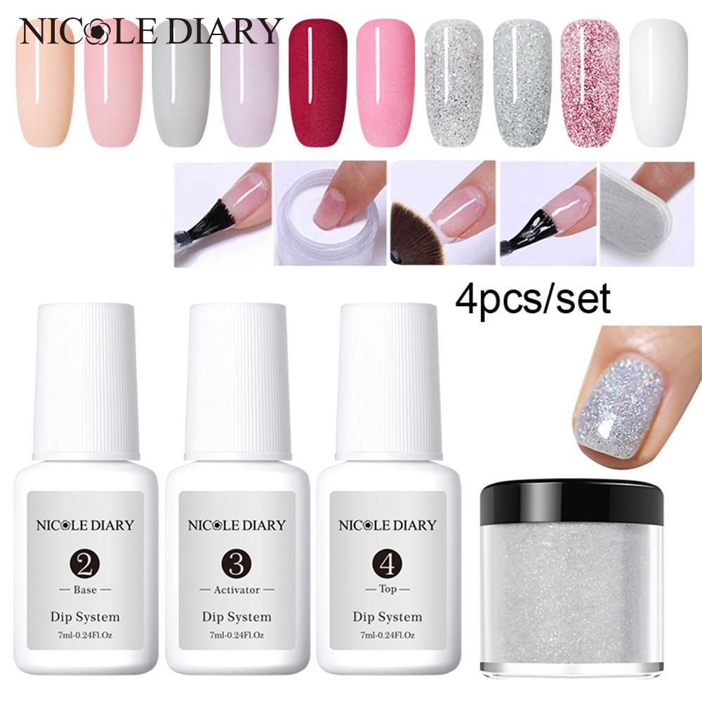 4Pcs/Set Dipping System Nail Kit Dipping Nail Powder with Base Activator Liquid Gel Nail Color Natural Dry Without Lamp Nail
4Pcs/Set Dipping System Nail Kit Dipping Nail Powder with Base Activator Liquid Gel Nail Color Natural Dry Without Lamp Nail