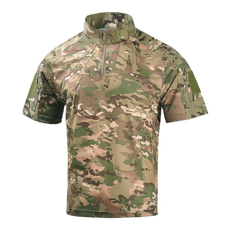 Assault Camouflage Breathable Quick-drying Short-sleeved Men s T-shirt Military Training Suit Stand-collar Half-sleeves S
Assault Camouflage Breathable Quick-drying Short-sleeved Men s T-shirt Military Training Suit Stand-collar Half-sleeves S