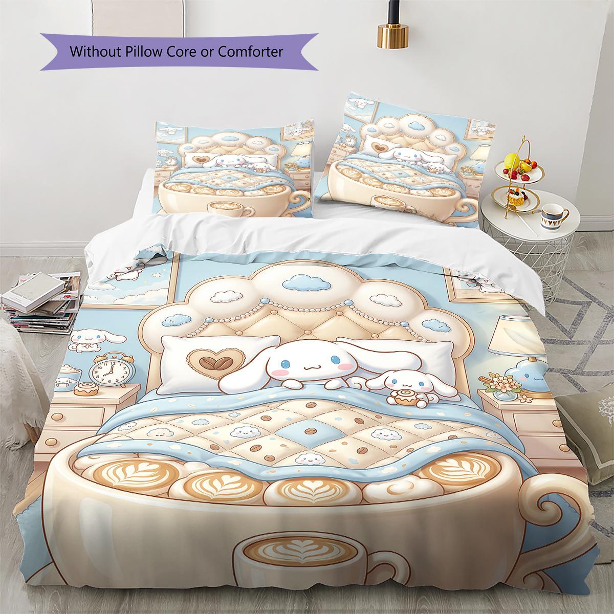 Cinnamoroll Pattern Bedding,Quilt Set Quilt Cover Pillowcase Home Birthday Gift(1 * duvet cover + 2 * pillowcase, without core) 135x200cm
Cinnamoroll Pattern Bedding,Quilt Set Quilt Cover Pillowcase Home Birthday Gift(1 * duvet cover + 2 * pillowcase, without core) 135x200cm