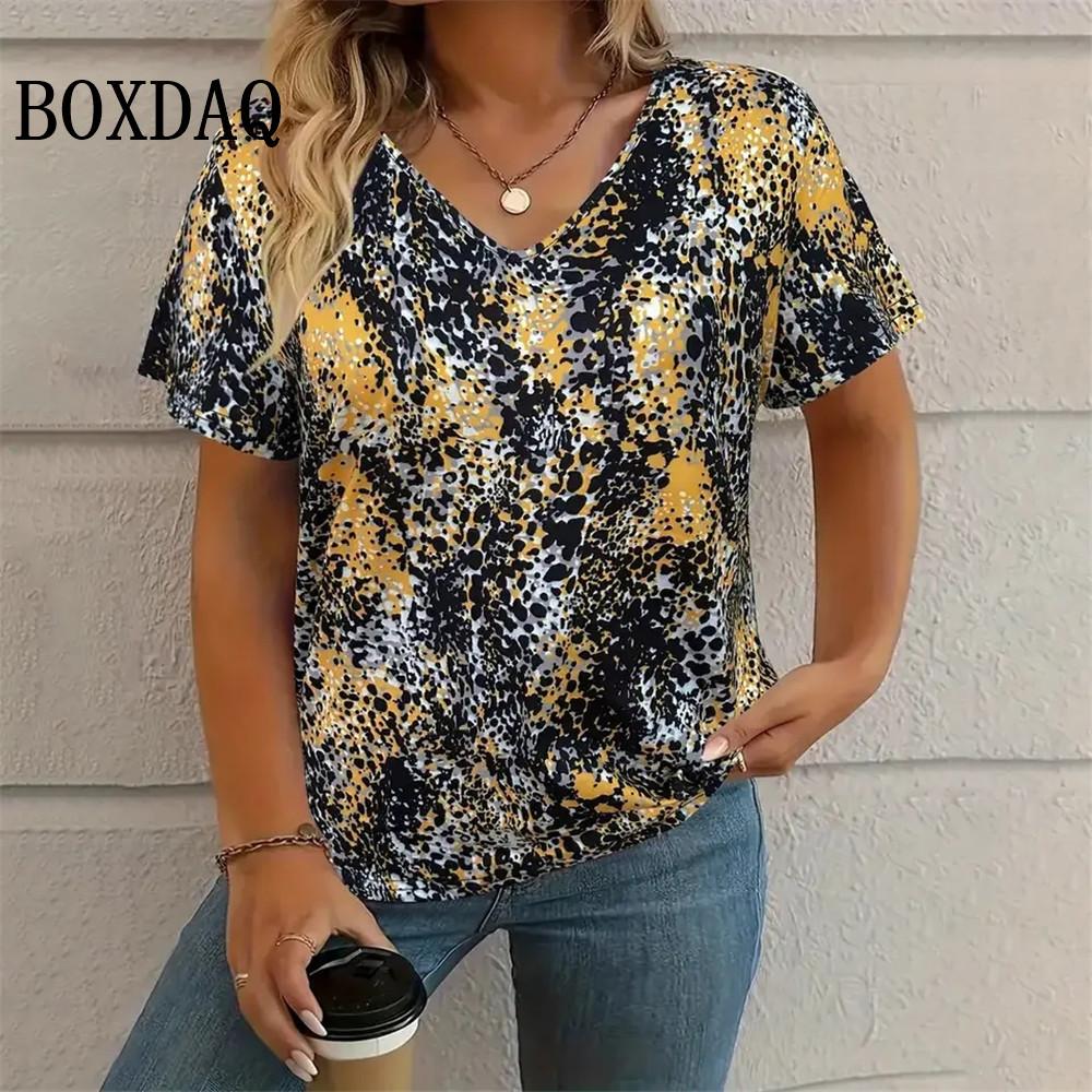 Women s summer V-neck retro geometric pattern printed short sleeved shirt 6XL
Women s summer V-neck retro geometric pattern printed short sleeved shirt 6XL