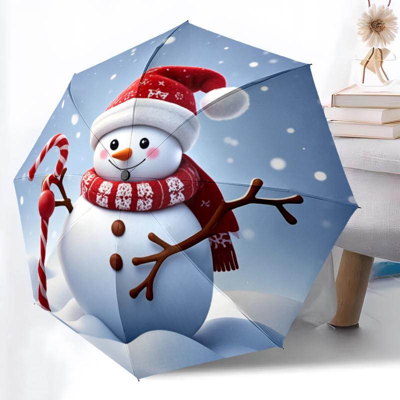 1pc Sturdy 8-Bone Auto Umbrella, Lovely Christmas Snowman Umbrella, Digital Printed, Foldable Umbrella for On-the-Go Outdoor Use
1pc Sturdy 8-Bone Auto Umbrella, Lovely Christmas Snowman Umbrella, Digital Printed, Foldable Umbrella for On-the-Go Outdoor Use