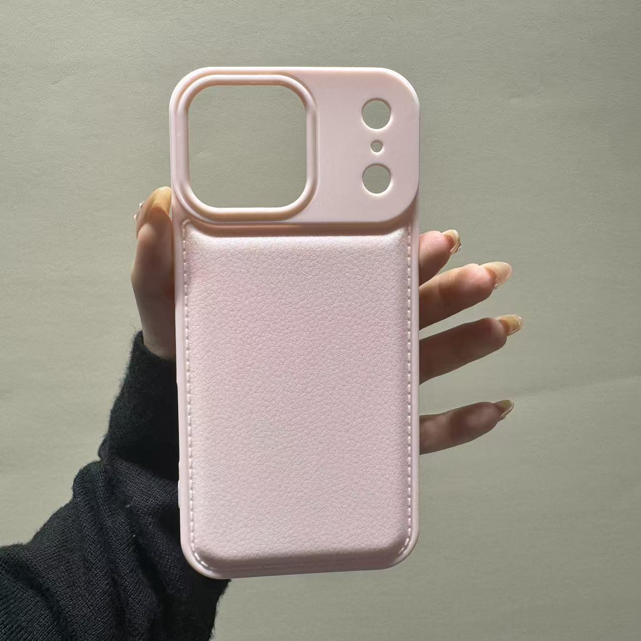 Solid Color Pebbled Leather Phone Case, Drop-Proof, for Apple 13P-17 Pro Max (White/Pink) Apple 15
Solid Color Pebbled Leather Phone Case, Drop-Proof, for Apple 13P-17 Pro Max (White/Pink) Apple 15