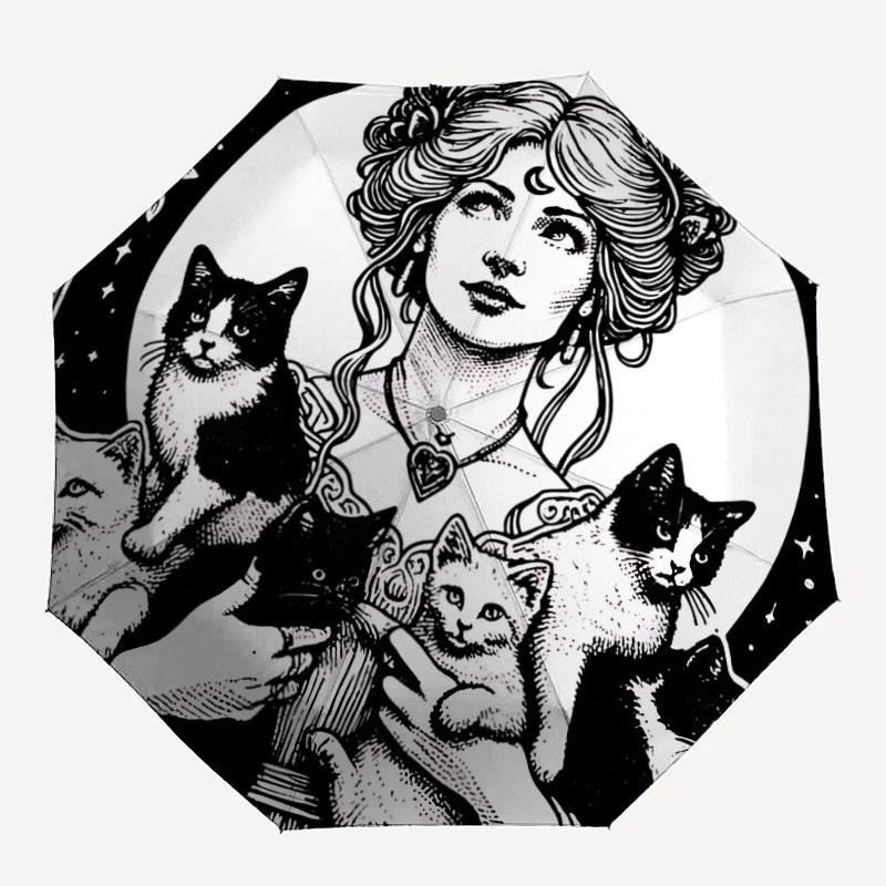 1pc Witchcraft Feline Automatic Open/close Umbrella, 8-Rib sturdy structure, Auto Folding/Opening, Portable Travel Umbrella for Women,166
1pc Witchcraft Feline Automatic Open/close Umbrella, 8-Rib sturdy structure, Auto Folding/Opening, Portable Travel Umbrella for Women,166
