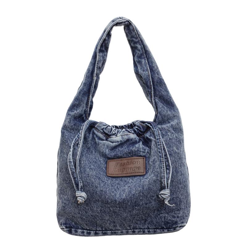 Letter Denim Bag Women s Shoulder Bag джинсовий синього кольору
Letter Denim Bag Women s Shoulder Bag джинсовий синього кольору