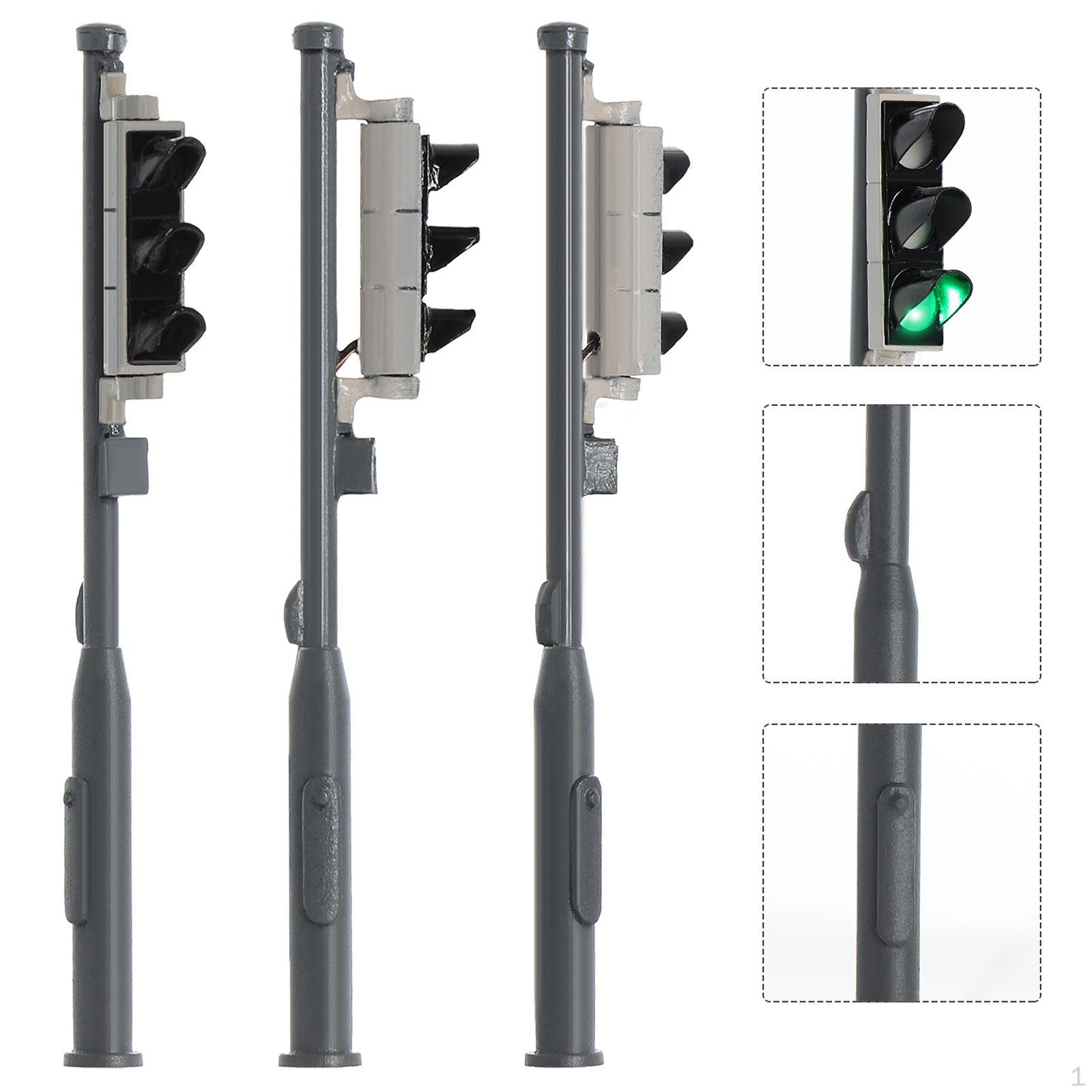 3 Pieces Mini Miniature Led Stop Lights Road Sign 3V for Train Railway Garden Street Accessories 1 to 32 G Scale
3 Pieces Mini Miniature Led Stop Lights Road Sign 3V for Train Railway Garden Street Accessories 1 to 32 G Scale