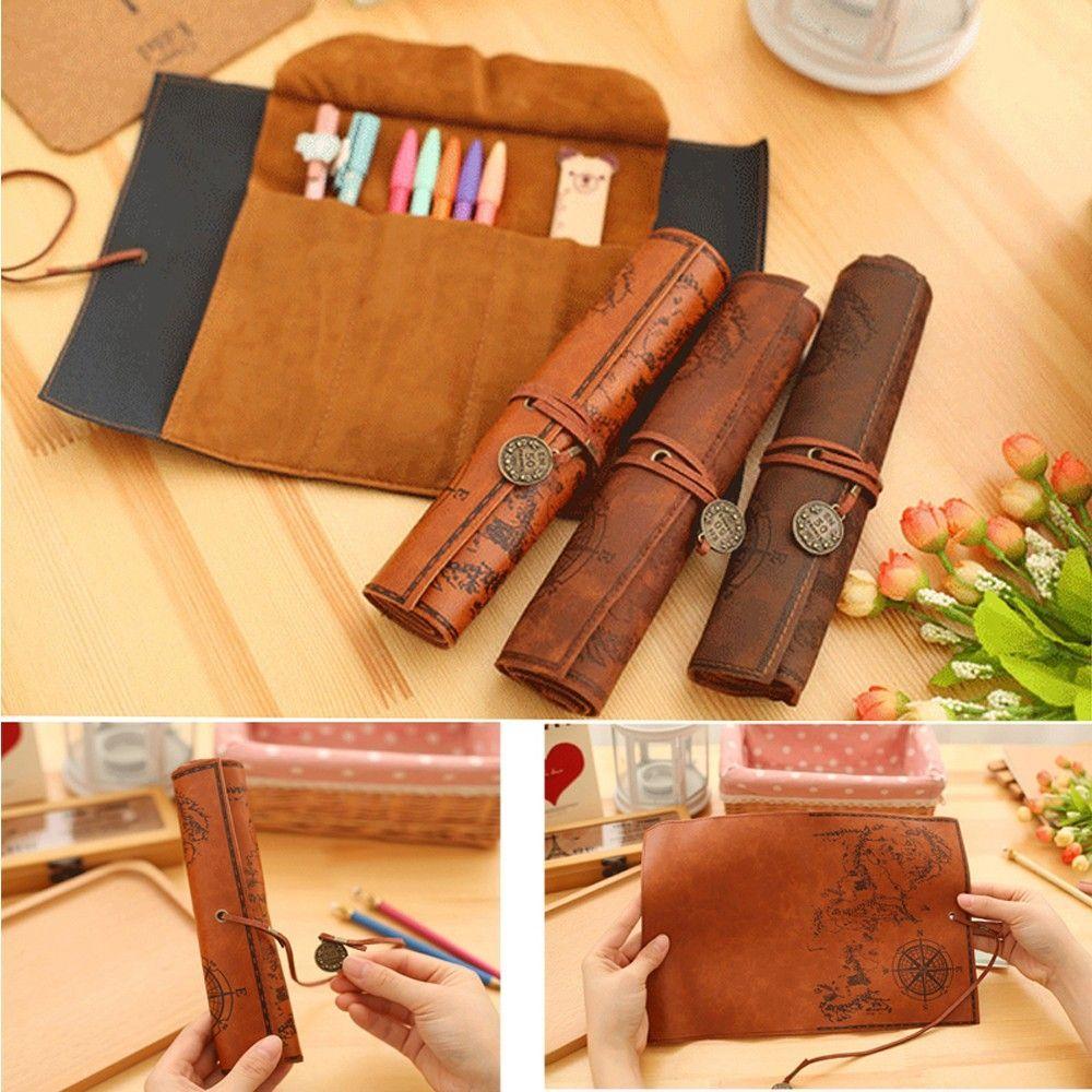 Treasure Map Roll Case Bag Purse Pouch Cosmetic Make Up PU Bag Leather Pen Pencil Case for School коричневий
Treasure Map Roll Case Bag Purse Pouch Cosmetic Make Up PU Bag Leather Pen Pencil Case for School коричневий