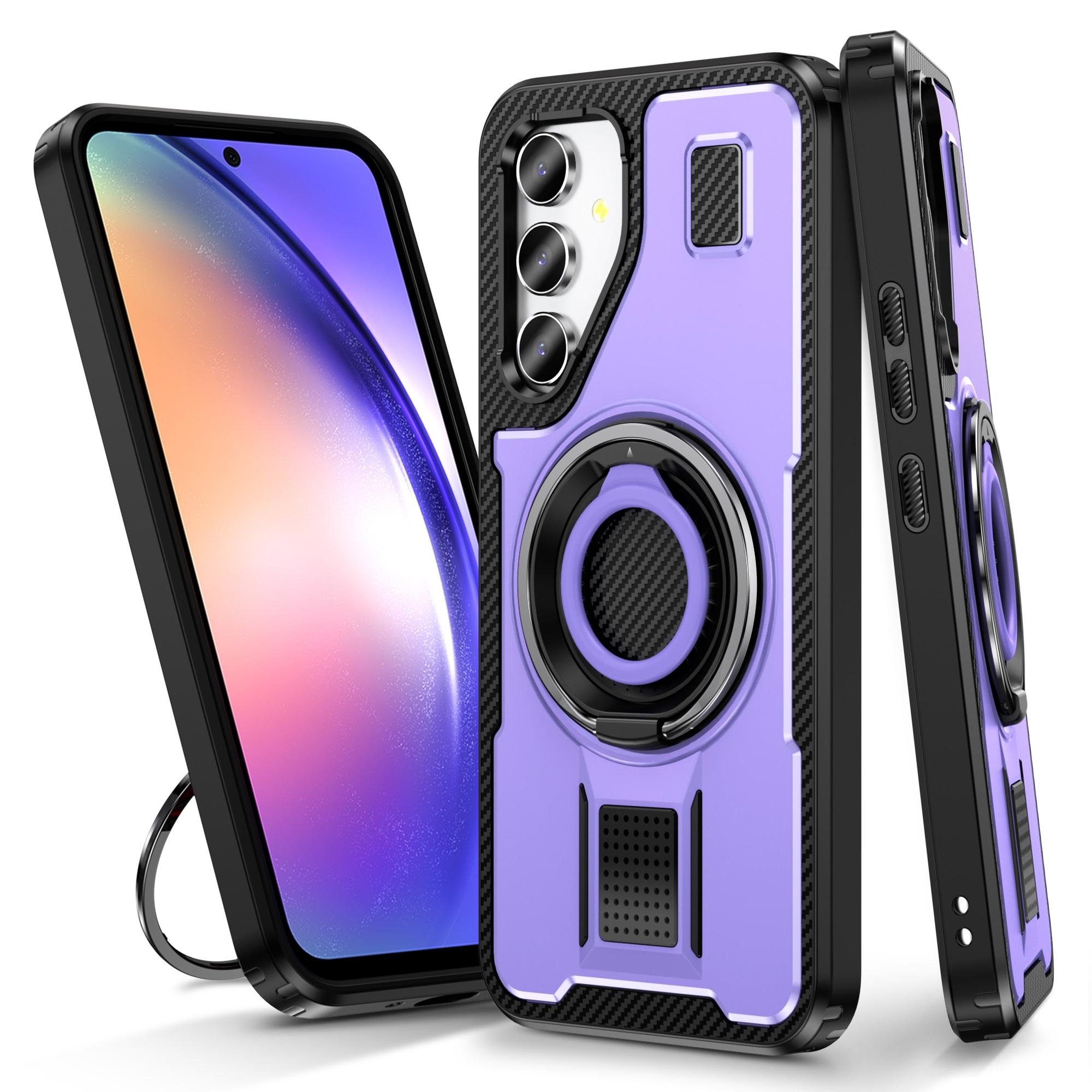 For Samsung Galaxy A54 5G Case TPU+PC Kickstand Phone Cover with Silicone Finger Strap Purple
For Samsung Galaxy A54 5G Case TPU+PC Kickstand Phone Cover with Silicone Finger Strap Purple