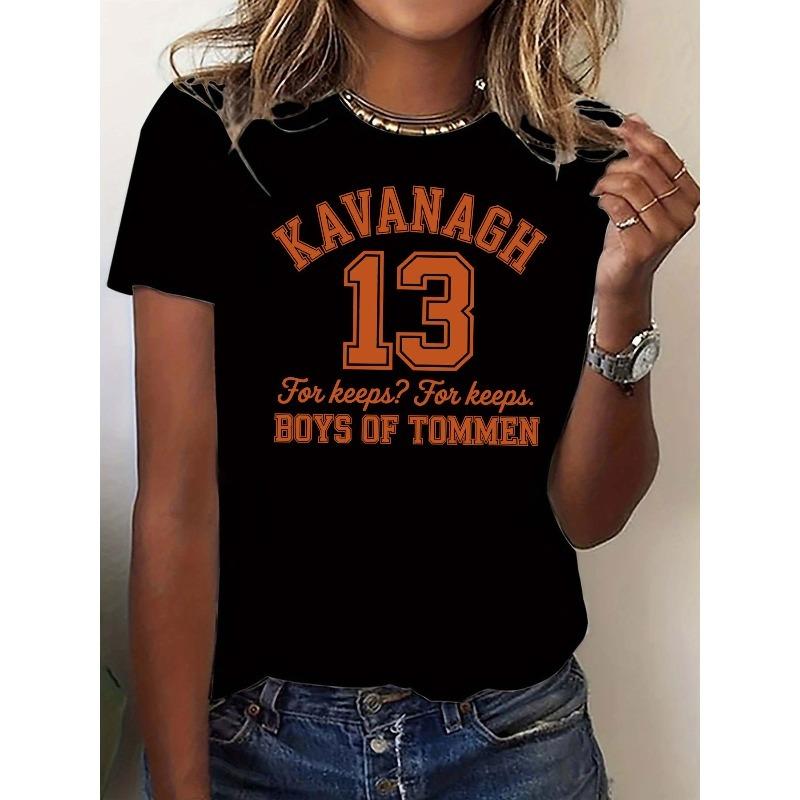 One-Piece Fashionable Elegant Women S T-Shirt | Printed with Orange KAVANAGH 13, For keeps For keeps. OF TOMMEN | Crew Neck, Short Sleeves, 4XL чорний
One-Piece Fashionable Elegant Women S T-Shirt | Printed with Orange KAVANAGH 13, For keeps For keeps. OF TOMMEN | Crew Neck, Short Sleeves, 4XL чорний