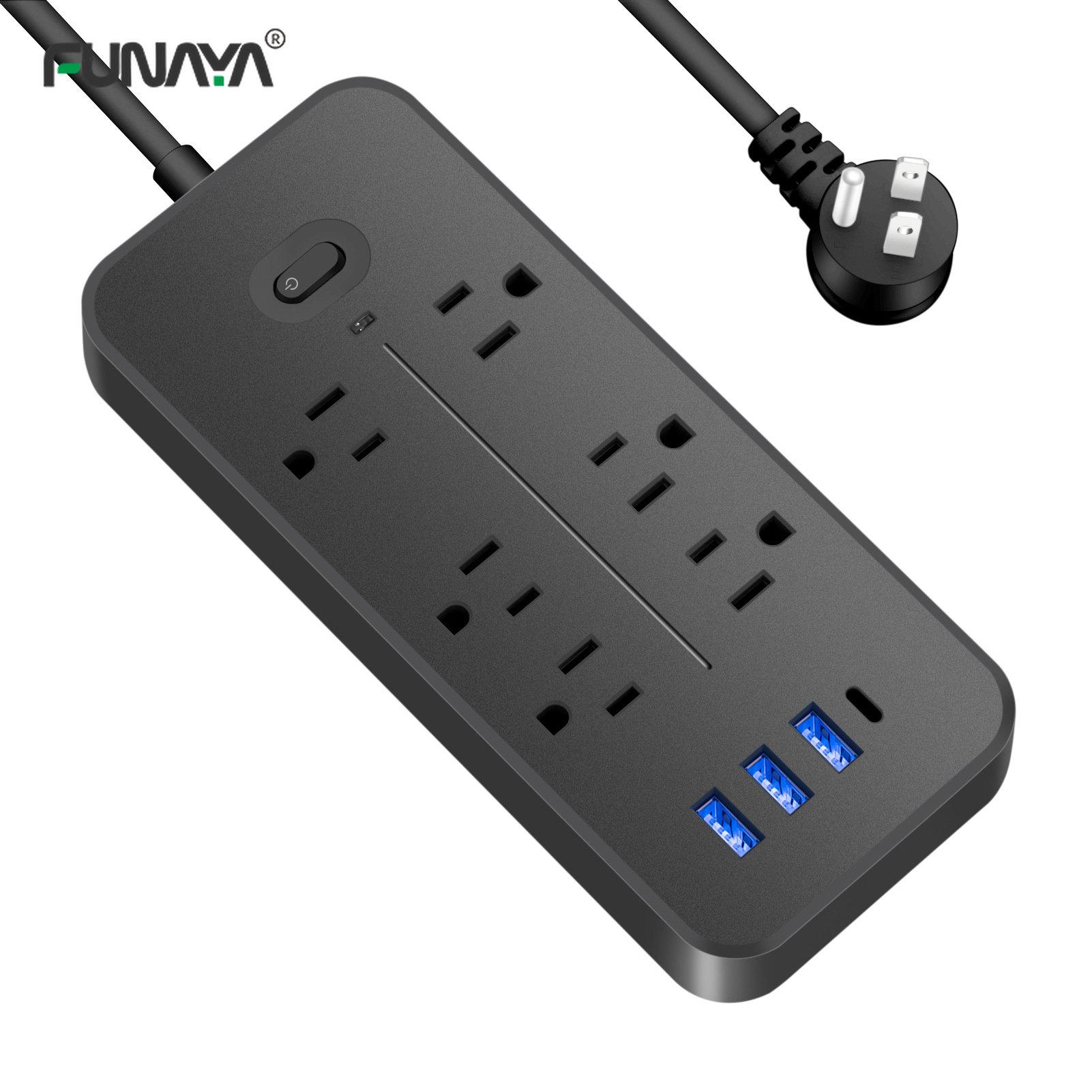 Удлинитель для США, 6 розеток переменного тока, 10 А, 110 В, 220 В, 3 порта USB, розетки, 1 арт-патч-панель TYPE-C, 2000 Вт, черная защита от скачков напряжения
Удлинитель для США, 6 розеток переменного тока, 10 А, 110 В, 220 В, 3 порта USB, розетки, 1 арт-патч-панель TYPE-C, 2000 Вт, черная защита от скачков напряжения