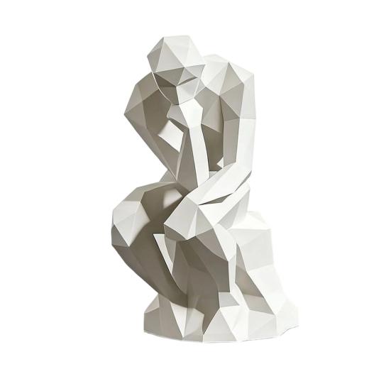 Thinker Ornaments 3D Printed Nordic Style Statue Compact Modern Art Figurine Sharp Edges Desktop Bookshelf Sculpture білий
Thinker Ornaments 3D Printed Nordic Style Statue Compact Modern Art Figurine Sharp Edges Desktop Bookshelf Sculpture білий