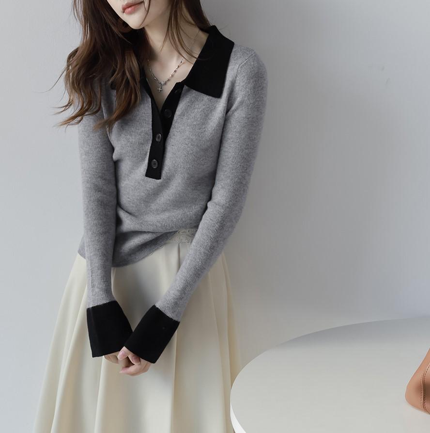 MZOXOM Women s Color Block Polo Collar Sweater - High-End Pullover Knitwear One Size
MZOXOM Women s Color Block Polo Collar Sweater - High-End Pullover Knitwear One Size