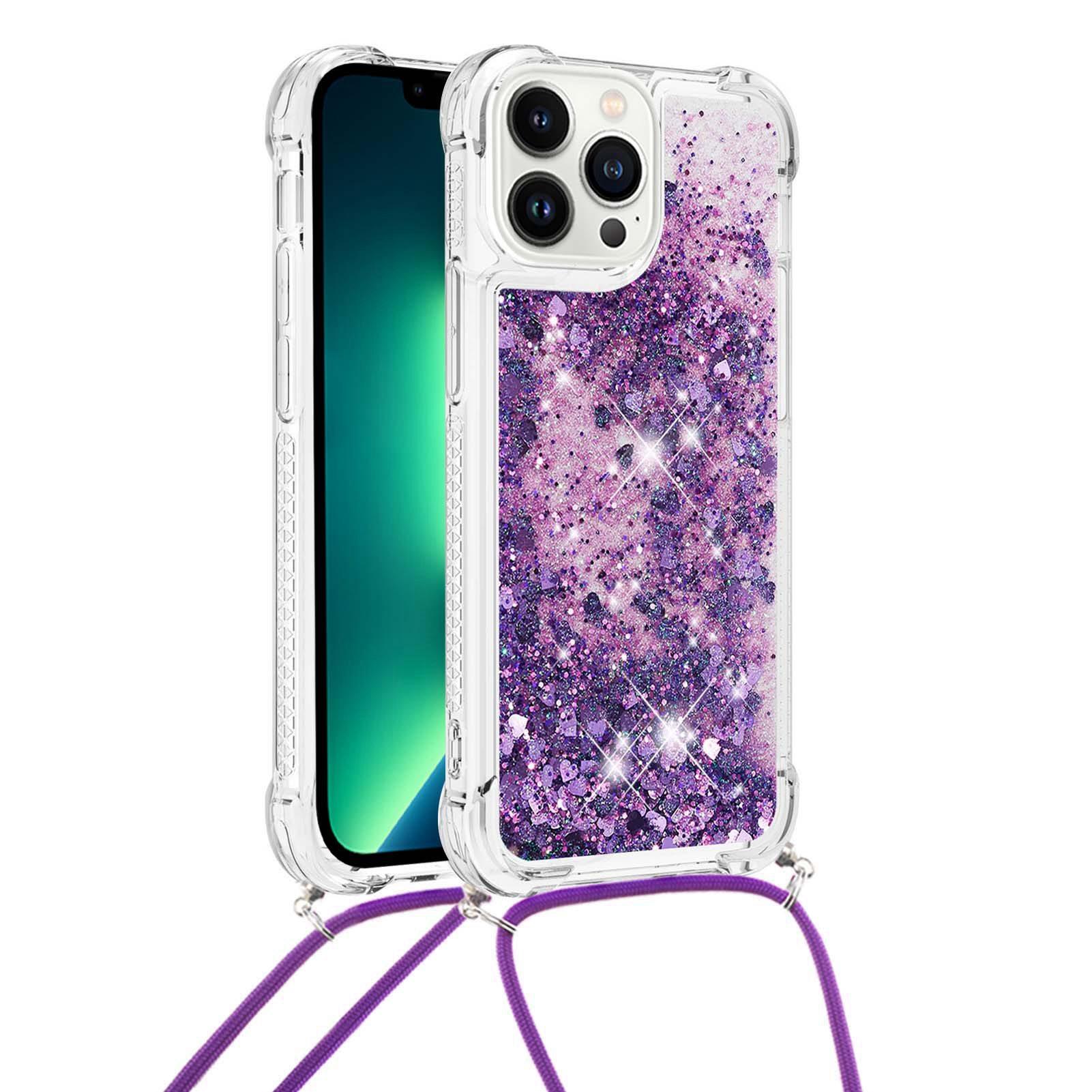 For iPhone 14 Pro TPU Case Quicksand Design Phone Cover with Lanyard Dark Purple/Hearts
For iPhone 14 Pro TPU Case Quicksand Design Phone Cover with Lanyard Dark Purple/Hearts
