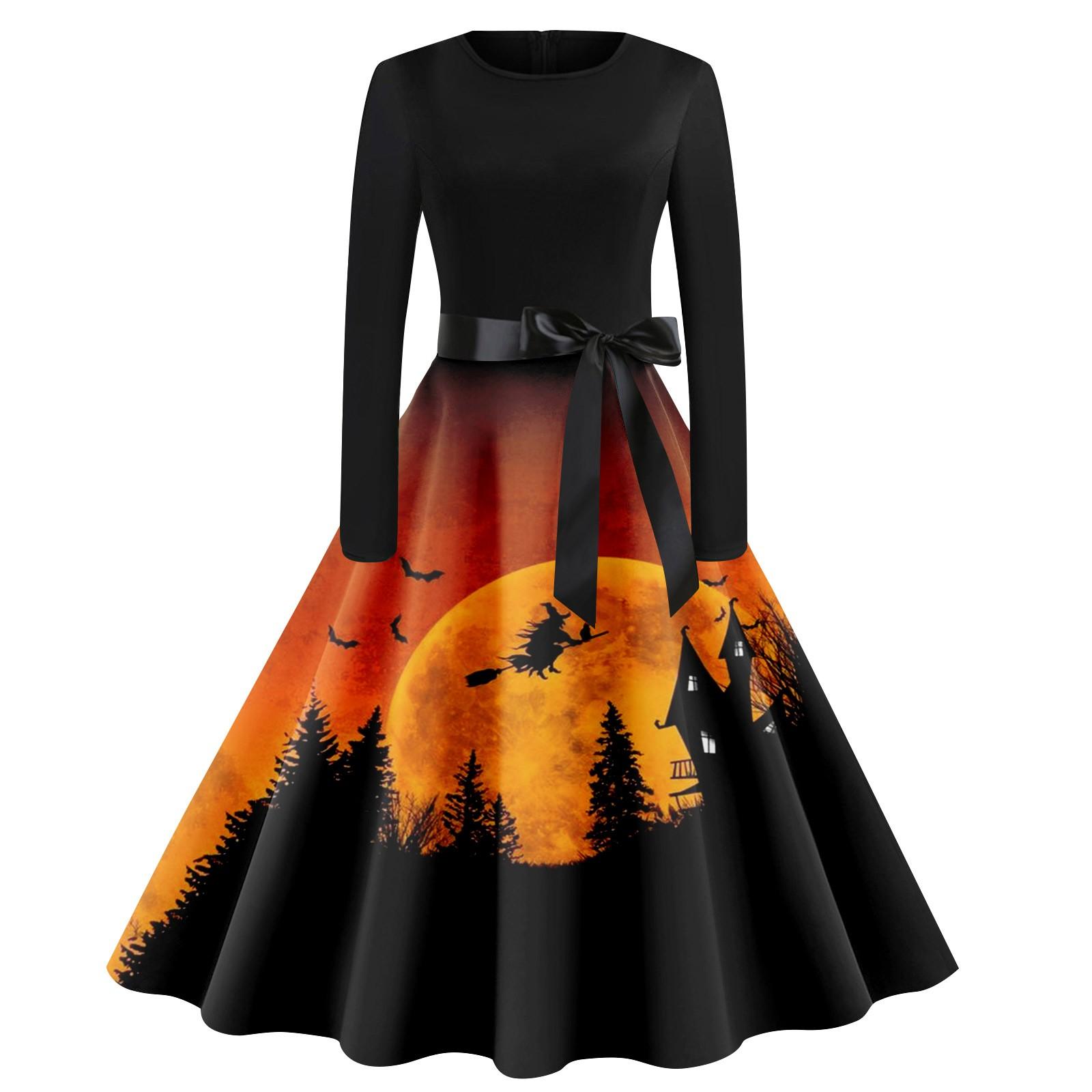 Женское платье с круглым вырезом и длинными рукавами с принтом на Хэллоуин и большим свободным облегающим платьем XXXXXL шафрановый
Женское платье с круглым вырезом и длинными рукавами с принтом на Хэллоуин и большим свободным облегающим платьем XXXXXL шафрановый