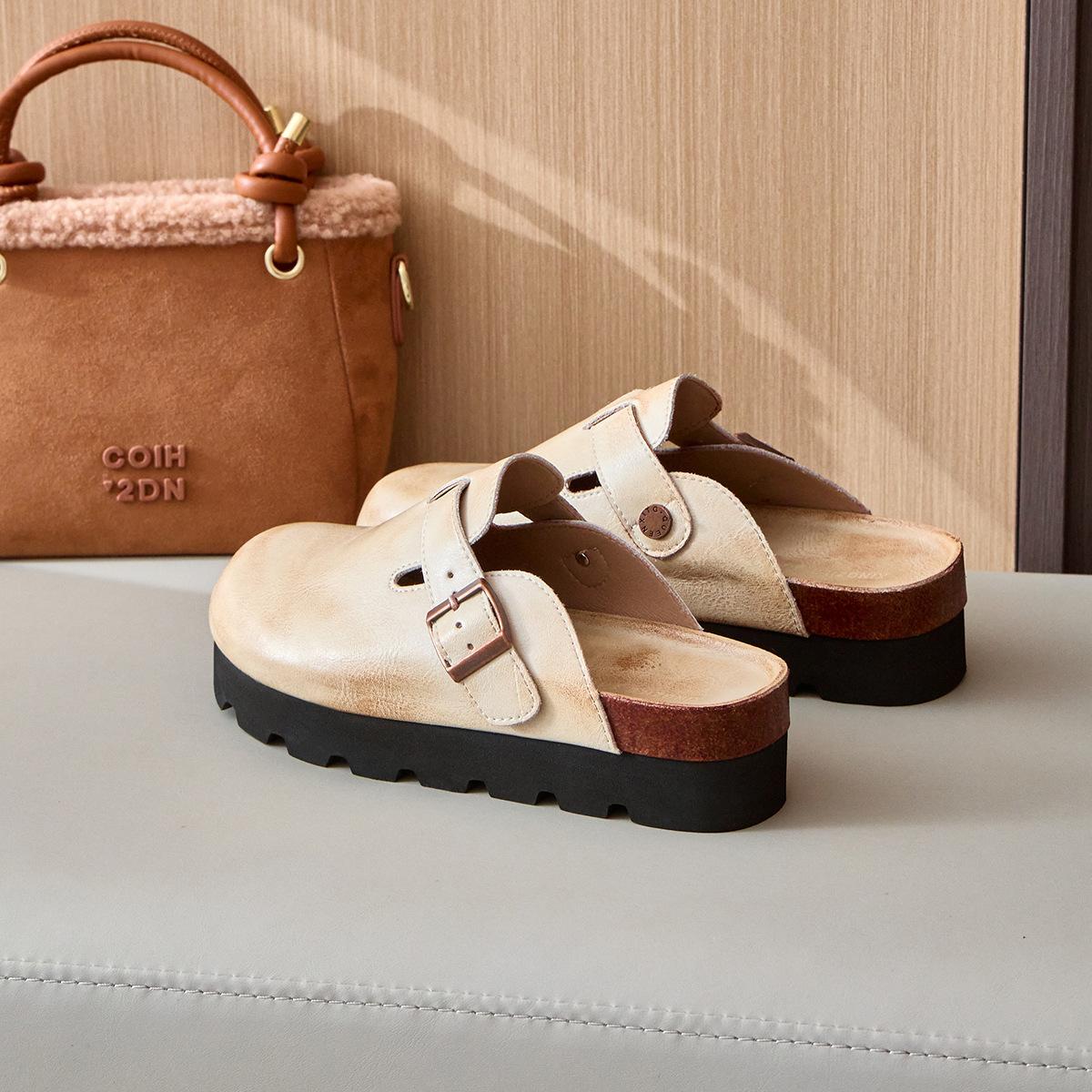 Height-increasing Birkenstocks, beige polished retro 2025 spring new bag head, thick-soled half slippers, and genuine leather Birkenstocks 39
Height-increasing Birkenstocks, beige polished retro 2025 spring new bag head, thick-soled half slippers, and genuine leather Birkenstocks 39