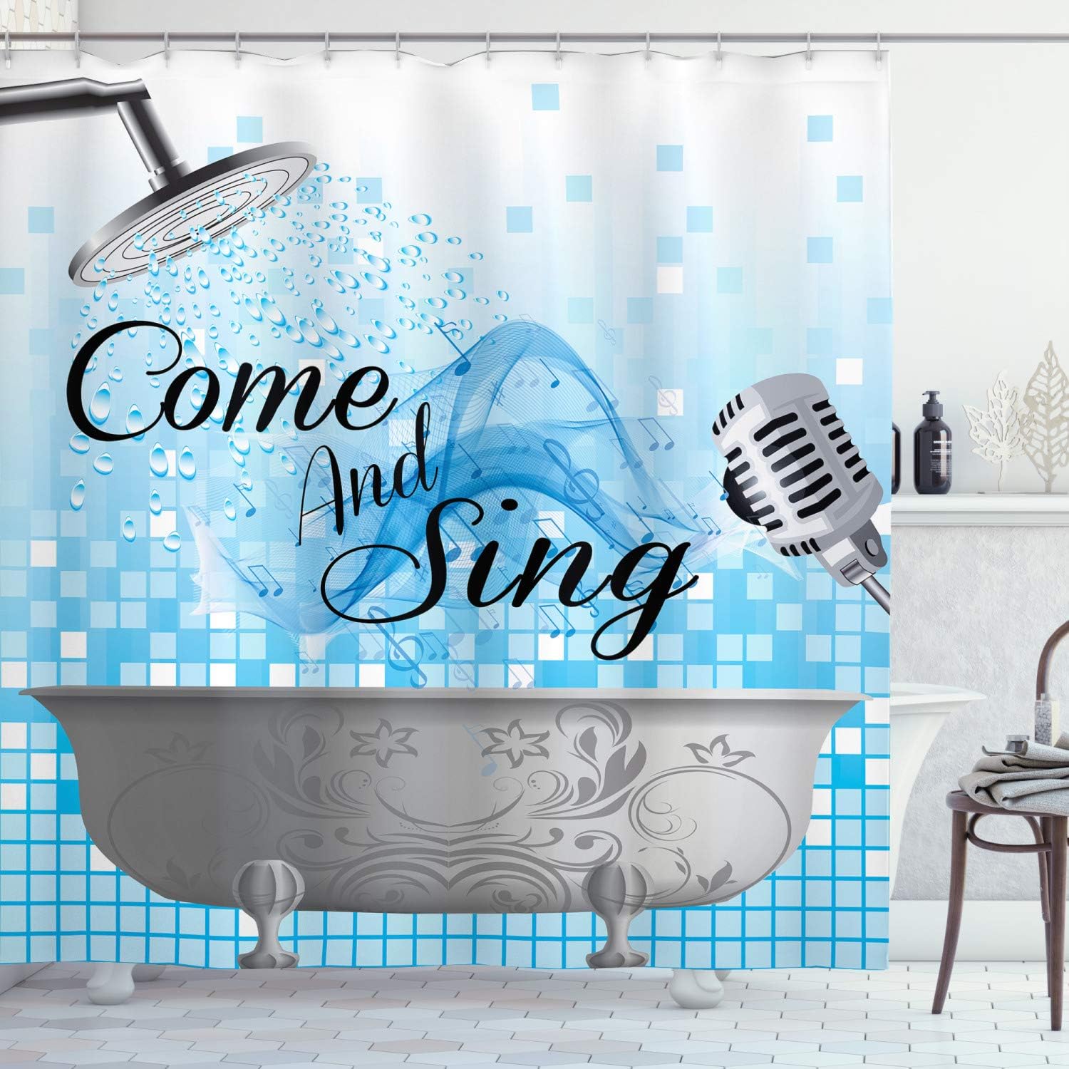 Music Rock Shower Curtains Rap Radio Shower Curtain Bathroom Decorative Waterproof Polyester Fabric Bathtub Screen With Hooks W60H190(CM)-1 Pcs
Music Rock Shower Curtains Rap Radio Shower Curtain Bathroom Decorative Waterproof Polyester Fabric Bathtub Screen With Hooks W60H190(CM)-1 Pcs
