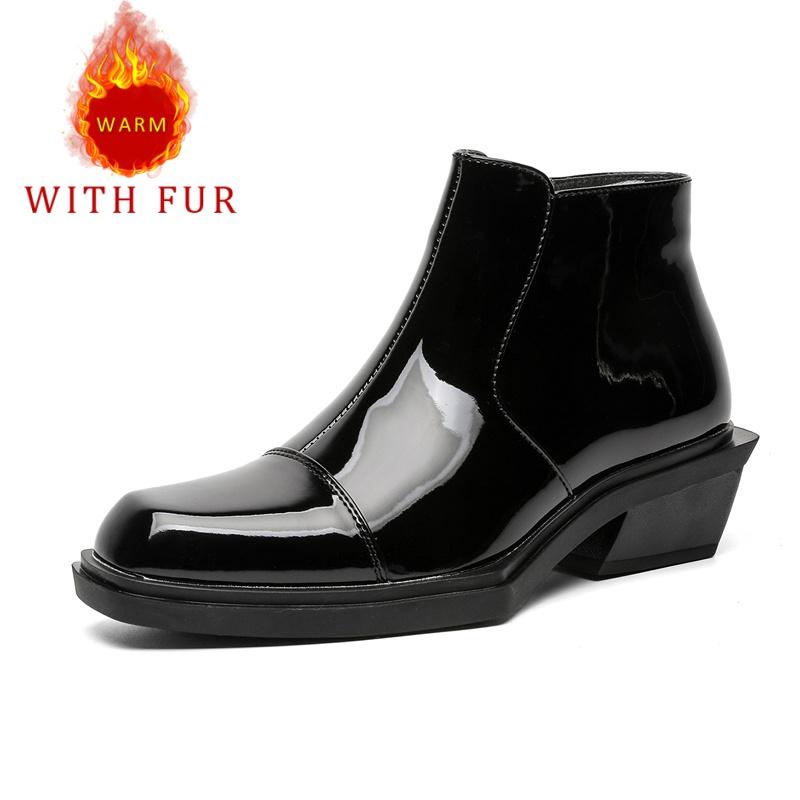 Fashion Lacquer Black men s boots Fashionable and personalized thick bottom style Trendy Party youth leather shoes plus size -46 Hot 46
Fashion Lacquer Black men s boots Fashionable and personalized thick bottom style Trendy Party youth leather shoes plus size -46 Hot 46