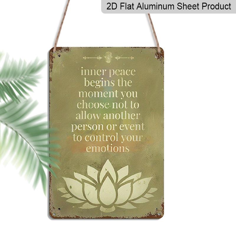 2D Flat, 1pc Zen-Style Aluminum Metal Zen Sign Beginnings/Changes/Reality Suitable for Home, Office, Garden, Cafe - Lightweight Pre-Drilled Hanging 20*30cm
2D Flat, 1pc Zen-Style Aluminum Metal Zen Sign Beginnings/Changes/Reality Suitable for Home, Office, Garden, Cafe - Lightweight Pre-Drilled Hanging 20*30cm