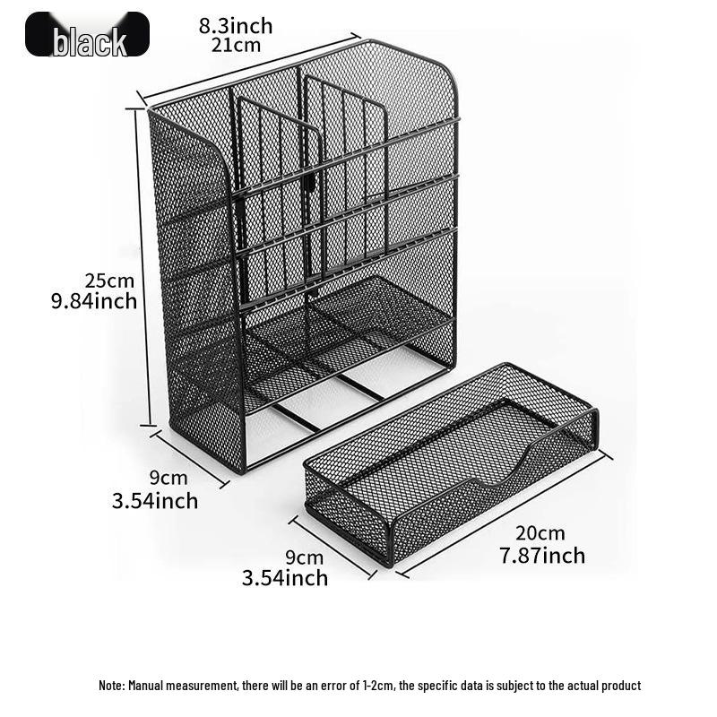 Трансграничная многоярусная настольная полка для хранения – Углеродистая сталь, без перфорации, многофункциональный органайзер для файлов