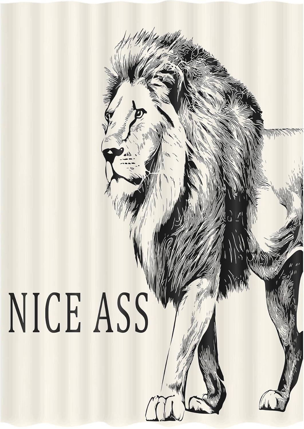 Funny Lion Shower Curtain Rustic Farmhouse Bathroom Shower Curtains Black And White Cute Animal Modern Polyester Fabric Large W60H190(CM)-1 Pcs
Funny Lion Shower Curtain Rustic Farmhouse Bathroom Shower Curtains Black And White Cute Animal Modern Polyester Fabric Large W60H190(CM)-1 Pcs