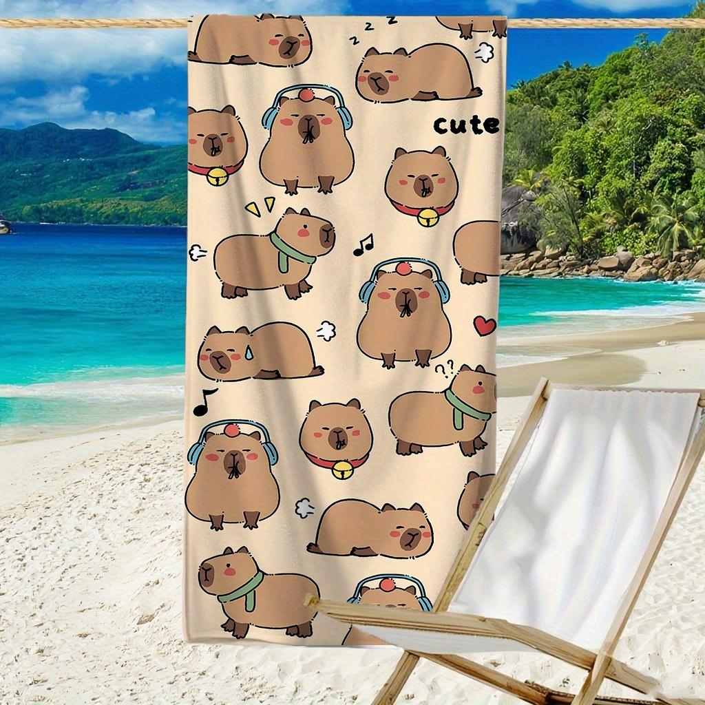1pc Capybara Printed Beach Towel, Lightweight Durable, Multi-Use Beach Blanket for Beach Pool Yoga, Pool Enthusiasts Holiday Use W40*H60(CM)
1pc Capybara Printed Beach Towel, Lightweight Durable, Multi-Use Beach Blanket for Beach Pool Yoga, Pool Enthusiasts Holiday Use W40*H60(CM)